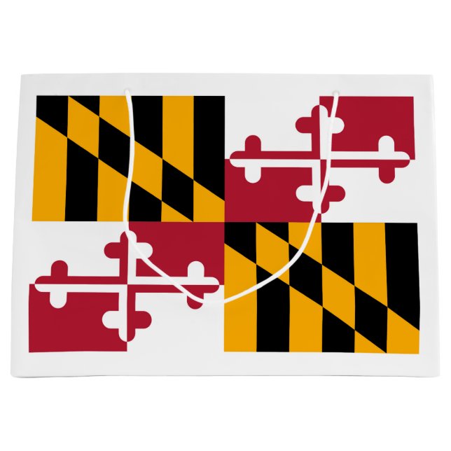 Maryland State Flag Design Large Gift Bag (Front)
