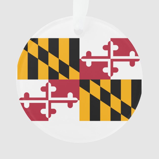 Maryland State Flag Design Ornament (Front)