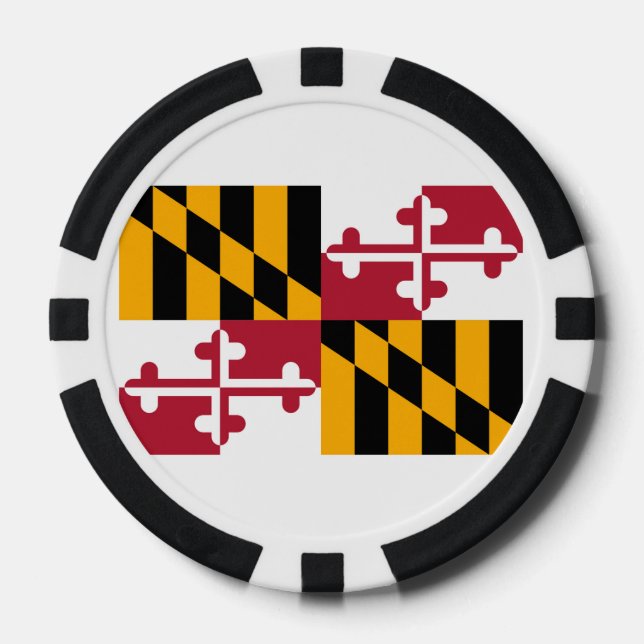 Maryland State Flag Design Poker Chips (Front)