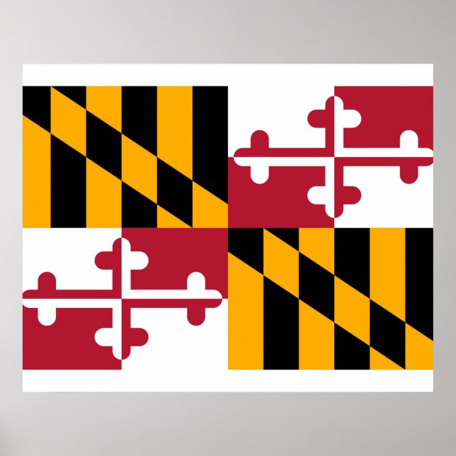Maryland State Flag Design Poster (Front)