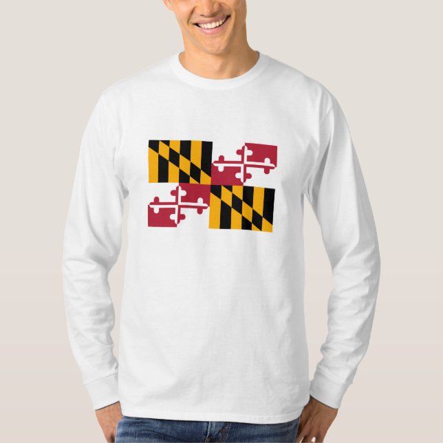 Maryland State Flag Design T-Shirt (Front)