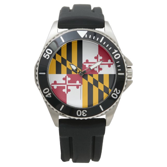Maryland State Flag Dial Design Watch (Front)