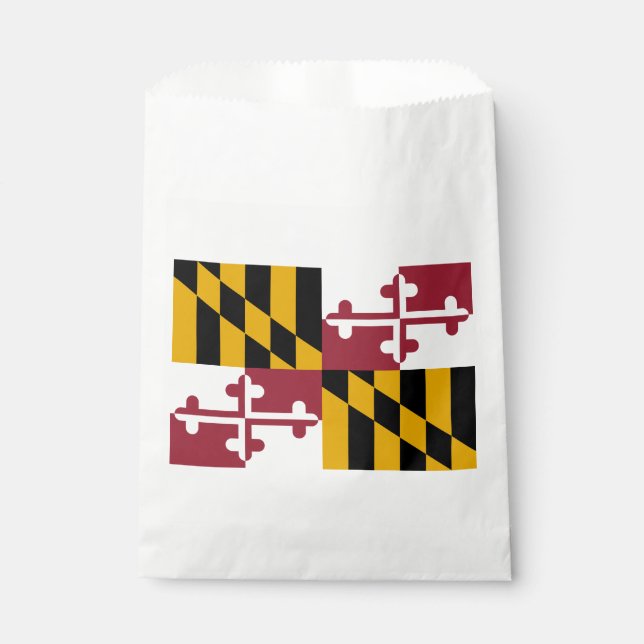 Maryland State Flag Favour Bags (Front)