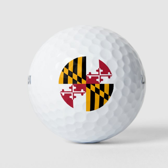 Maryland State Flag Festive Design Golf Balls (Front)