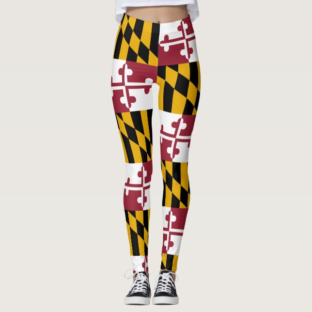 Maryland State Flag Leggings (Front)