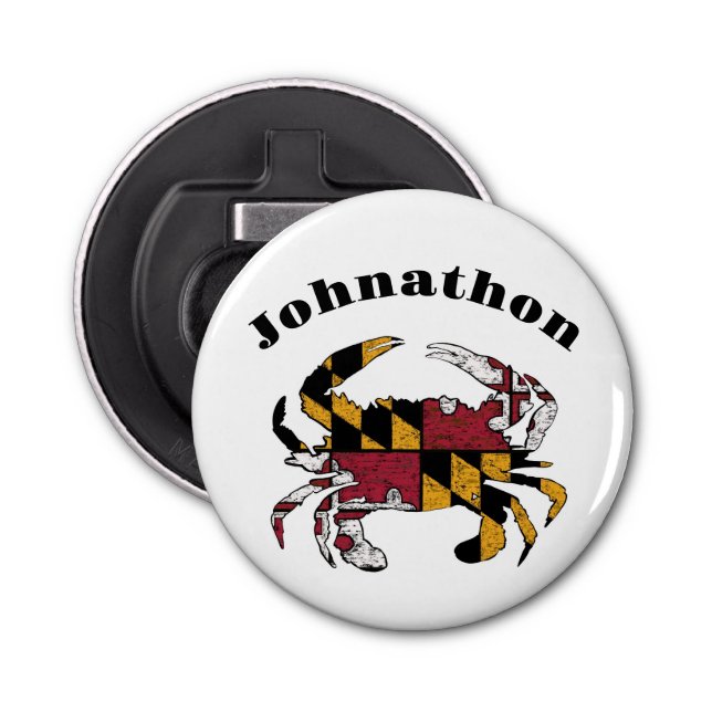Maryland State Flag Maryland Crab  Bottle Opener (Front)