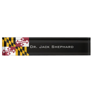 Maryland State Flag Nameplate