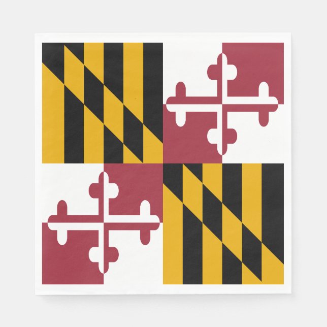 Maryland State Flag Napkin (Front)