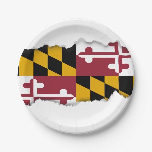 Maryland State Flag Paper Plate (Front)