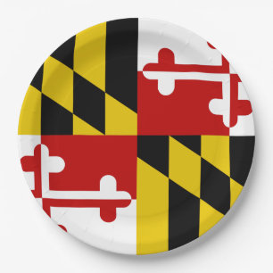 Maryland State Flag Paper Plate