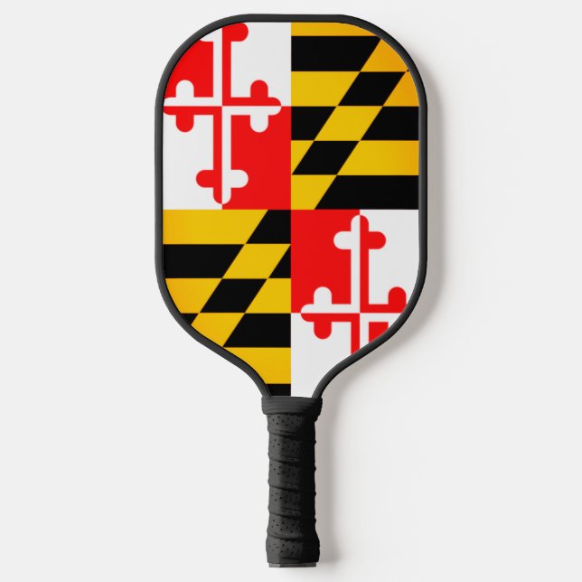 Maryland State Flag Pickleball Paddle (Front)