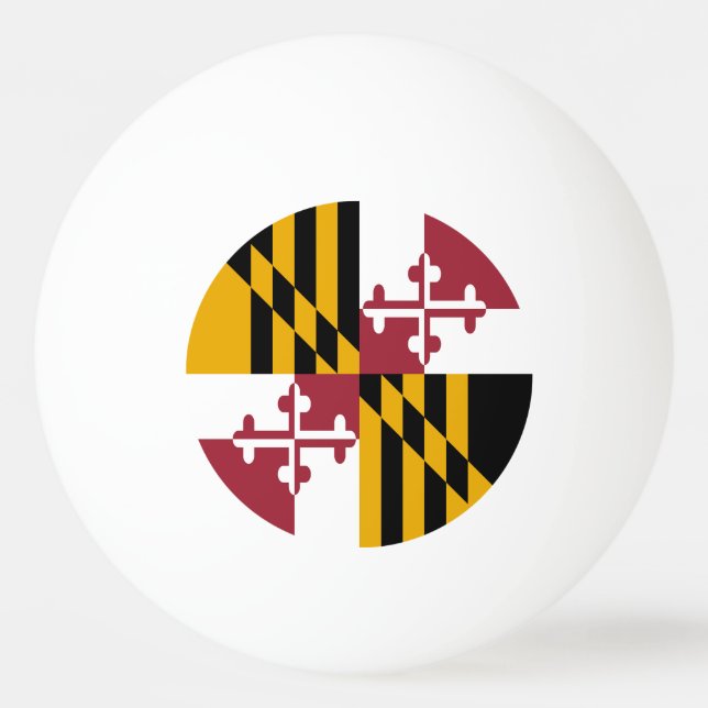 Maryland State Flag Ping Pong Ball (Front)