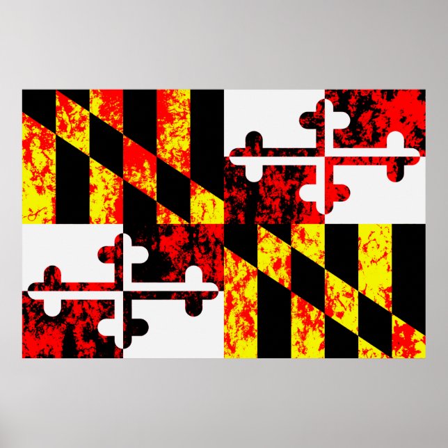 Maryland State Flag Pop Art Poster (Front)