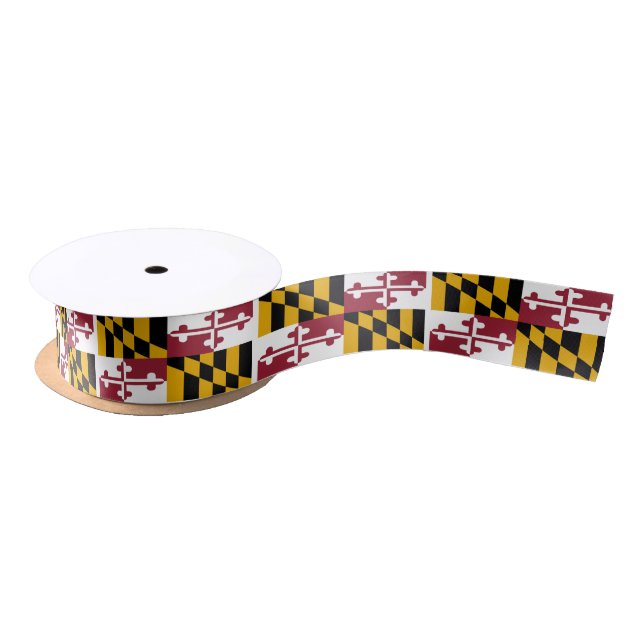 Maryland State Flag Satin Ribbon (Spool)