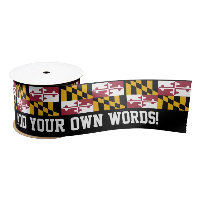 Maryland State Flag Satin Ribbon (Spool)