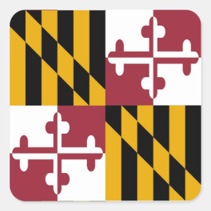 Maryland State Flag Square Sticker
