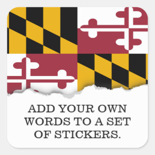 Maryland State Flag Square Sticker