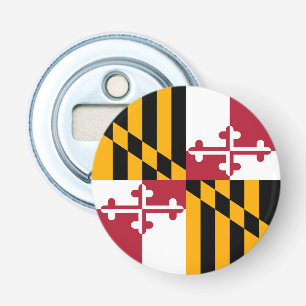 Maryland State Flag Style Decor Bottle Opener