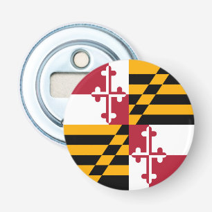 Maryland State Flag Style Decor Bottle Opener