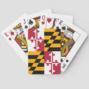 Maryland State Flag Style Decor Playing Cards