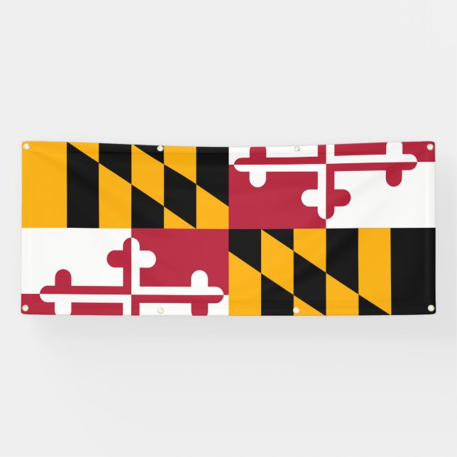 Maryland State Flag Stylish Decor Banner (Horizontal)
