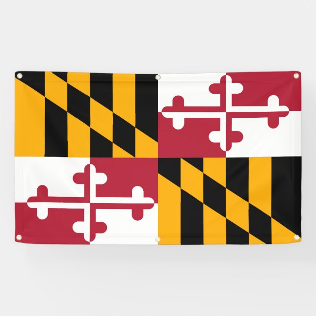 Maryland State Flag Stylish Decor Banner (Horizontal)