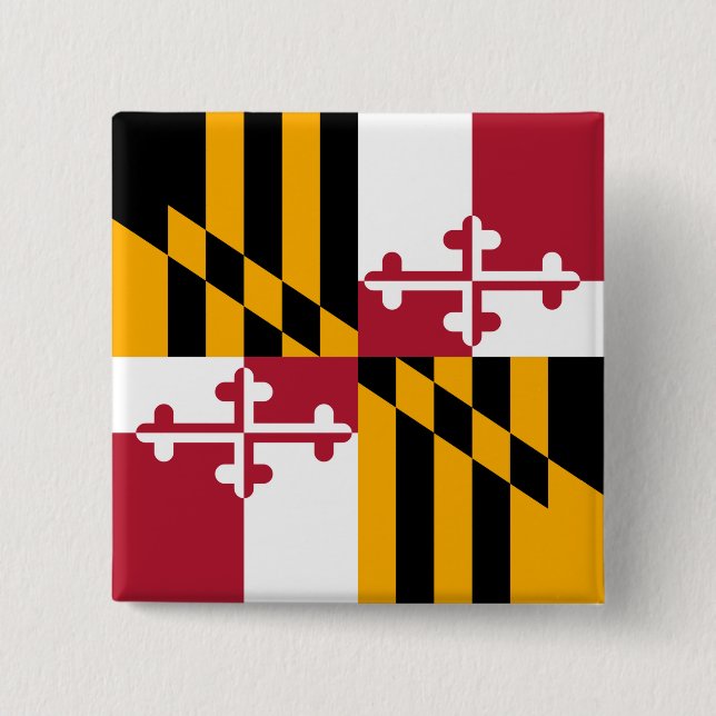 Maryland State Flag Stylish Graphic 15 Cm Square Badge (Front)