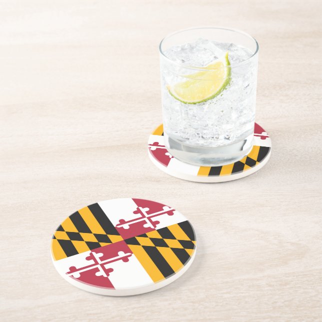 Maryland State Flag Stylish Graphic Coaster (Side)