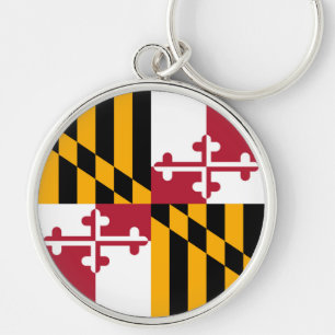 Maryland State Flag Stylish Graphic Key Ring