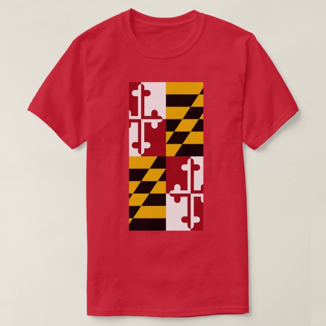 Maryland State Flag T-Shirt (Design Front)