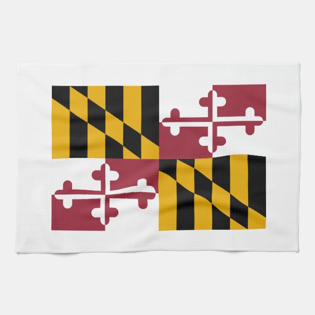 Maryland State Flag Tea Towel (Horizontal)