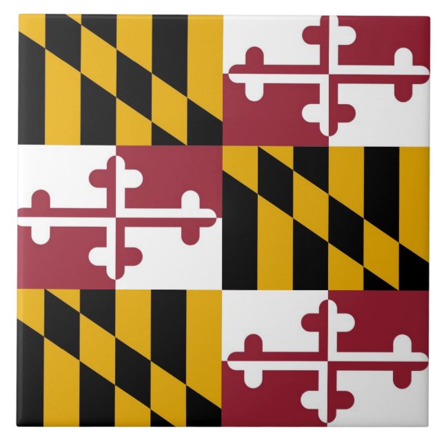 Maryland State Flag Tile (Front)