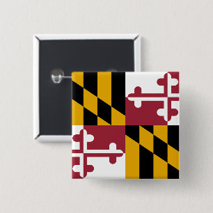 Maryland State Flag USA 15 Cm Square Badge