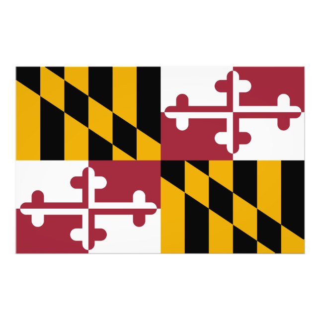 Maryland State Flag USA Photo Print (Front)