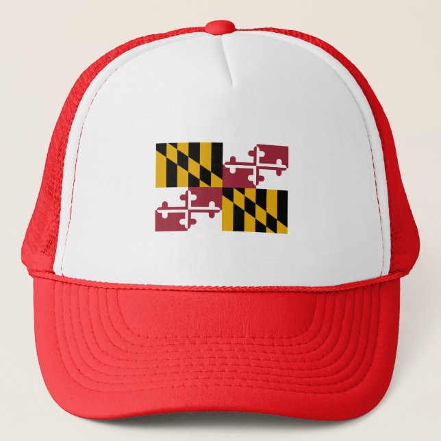 Maryland State Flag USA Trucker Hat (Front)