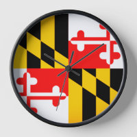 Maryland State Flag Wall Clock