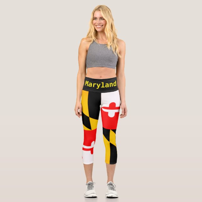 Maryland State Flag Yogi Pants (Front)