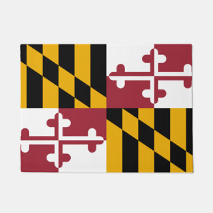 Maryland State & Maryland Flag /USA Doormat