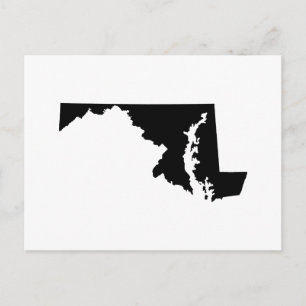 Maryland State Outline Postcard