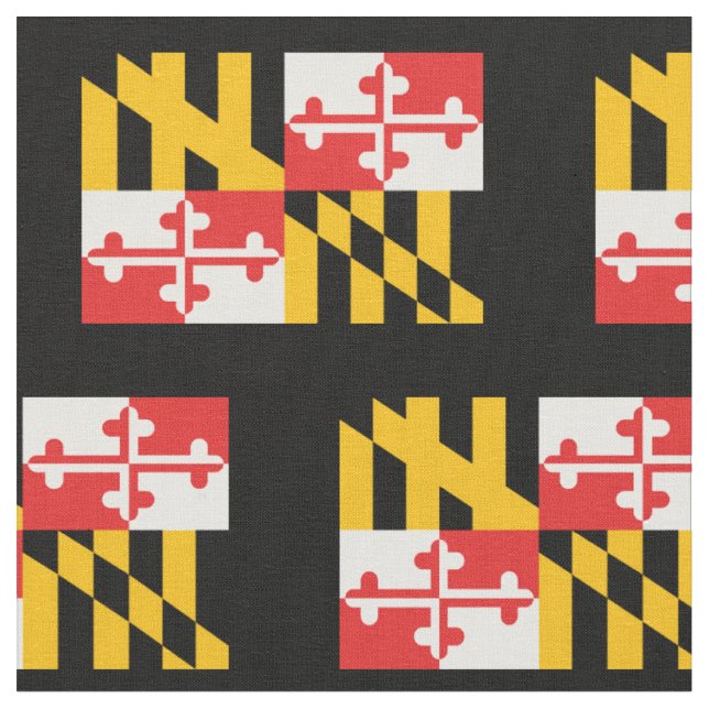 Maryland State Patriotic Flag Fabric (Close Up)
