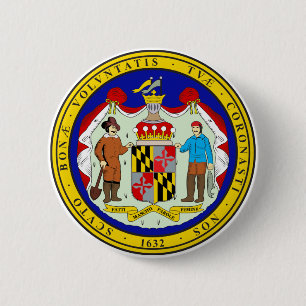 Maryland State Seal 6 Cm Round Badge