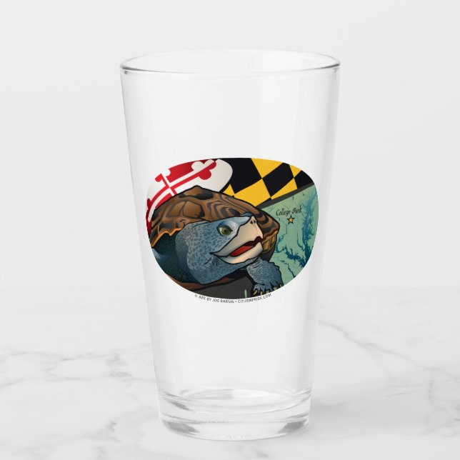 Maryland Terrapin Oval Glass (Front)