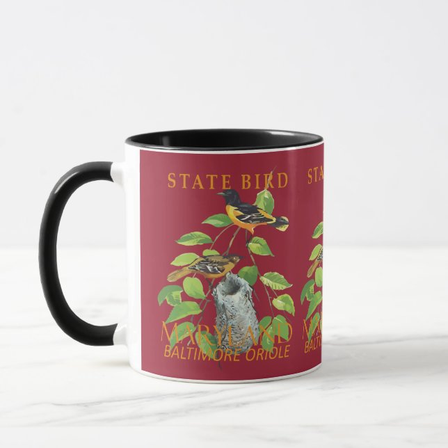 Maryland Territory Bird The Icterus galbula Mug (Left)