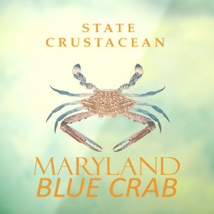 Maryland Territory Crustacean Callinectes sapidus  Window Cling