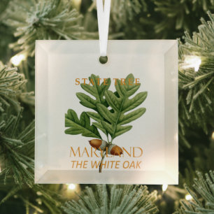 Maryland Territory Tree The White Oak Glass Tree Decoration