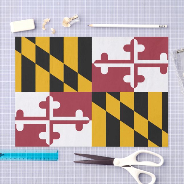 Maryland tissue paper, Maryland Flag tissue paper (Craft)