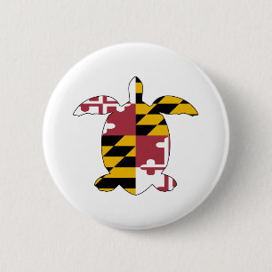 Maryland Turtle 6 Cm Round Badge