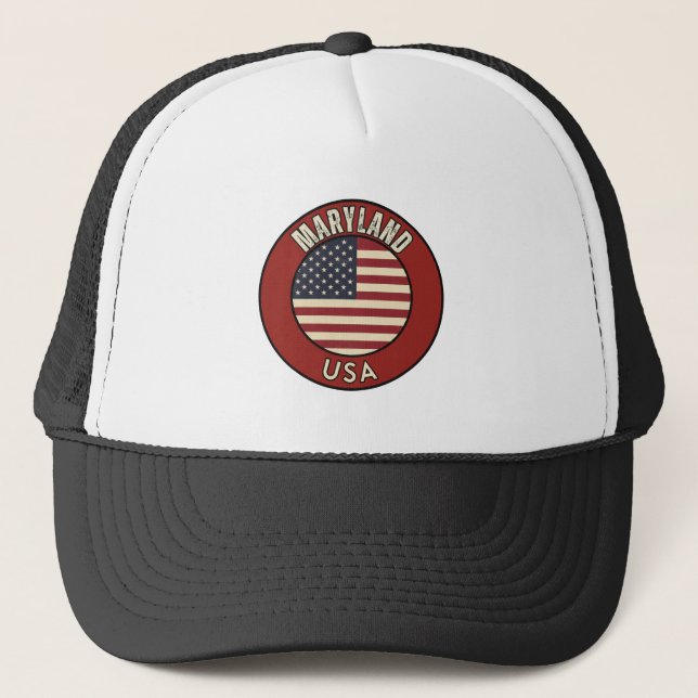 Maryland United States of America Trucker Hat (Front)