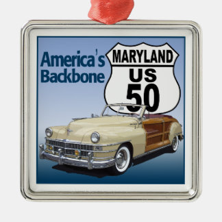 Maryland US Route 50 Metal Tree Decoration