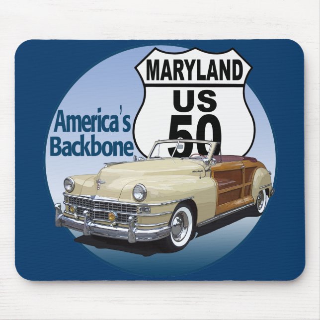 Maryland US Route 50 Mouse Mat (Front)